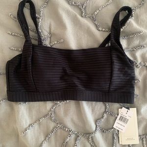 Ripcurl Black Ribbed Bikini Top